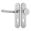 D4E deurkruk set gemaakt van aluminium, knop en kruk links deel, PC72