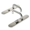 D4E Deurkruk RVS op schild WC slot U-Design WC63