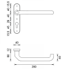 D4E Hefschuifdeurgreep Binnen F1 Alu 40X185X12 Afgerond Pc69