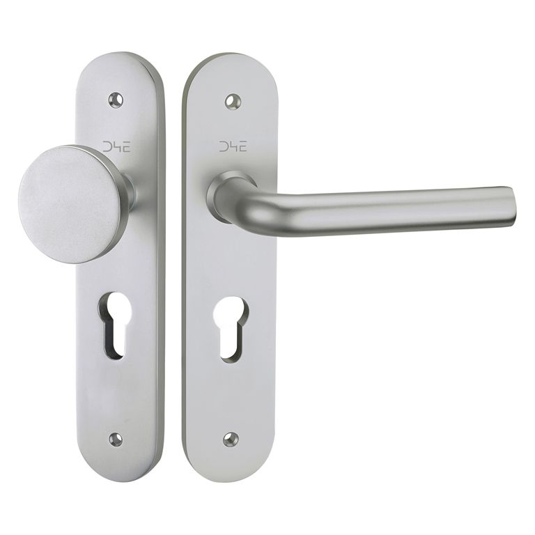 D4E Deurkruk Afgerond Knop/Kruk L-model Rechts PC55