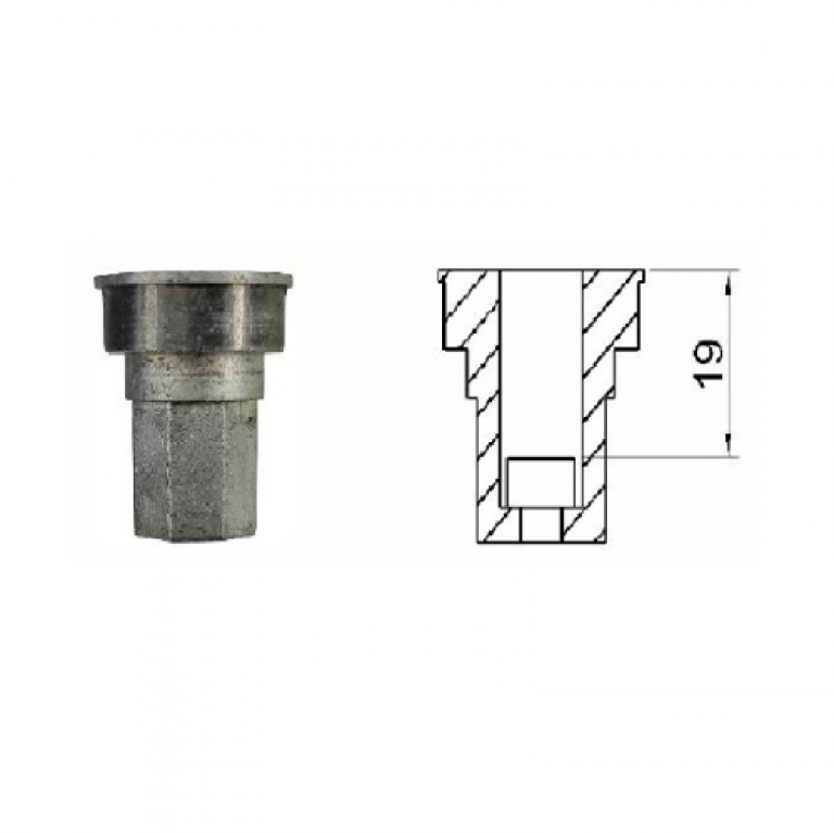 D4E Hefschuifdeurgreep Binnen F1 Alu 40X165X12 Afgerond PC69